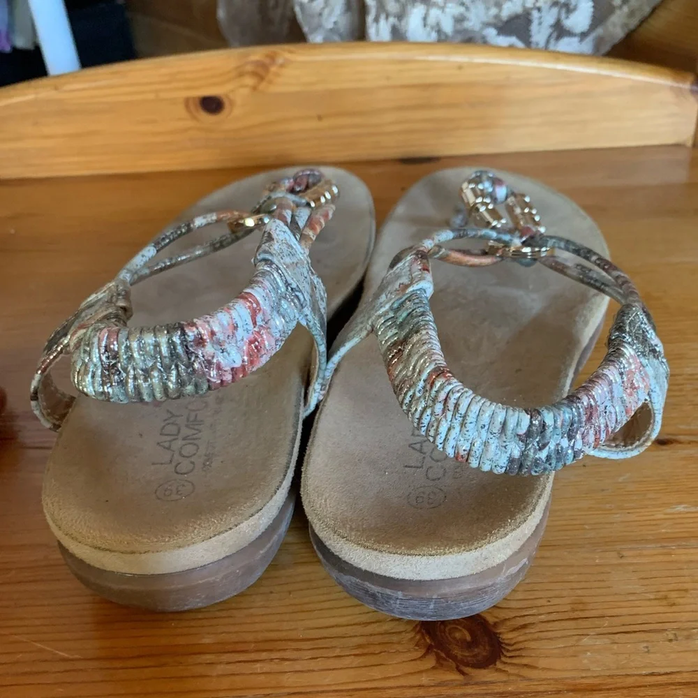 Multi-Color Beaded Sandals - Picture 5 of 9